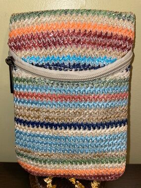 Multicolor Woven Crossbody Phone Bag - Stylish Summer Accessory